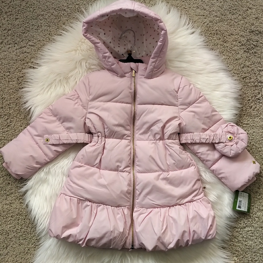 π§π*SOLD*LAST 1*Kate Spade Girl's Rosette Coat - Picture 7 of 8